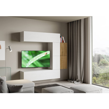 Isoka Compositions - Isoka A23 living room wall composition W.214 H.200 D.39.2