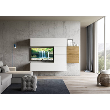 Isoka Compositions - Isoka A24 living room wall composition W.234 H.160 D.39.2