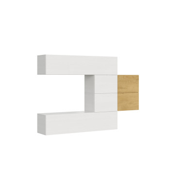 Isoka Compositions - Isoka A24 living room wall composition W.234 H.160 D.39.2