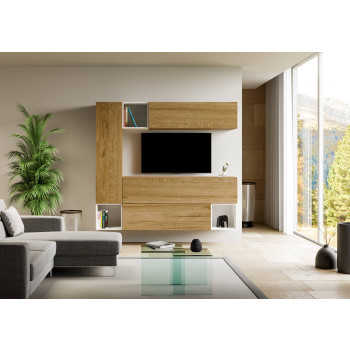 Isoka Compositions - Isoka A26 Living Room Wall Composition W.214 D.39.2