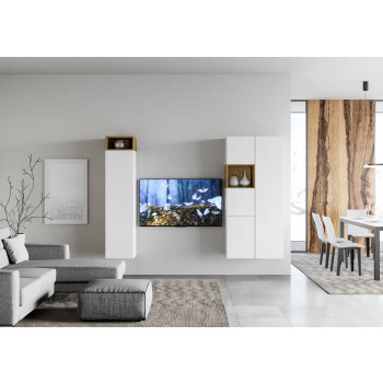 Isoka Compositions - Isoka A28 living room wall composition H.173.6 D.39.2