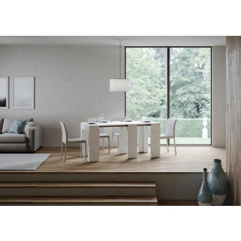 Allin console - Extendable console 78x47/299 cm Allin spatula white with internal extensions