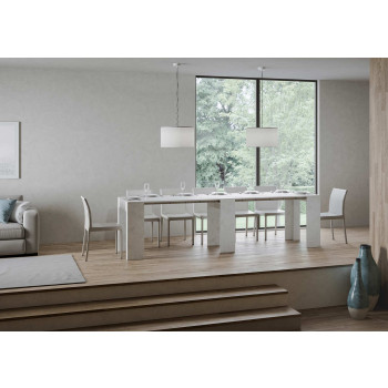 Allin console - Extendable console 78x47/299 cm Allin spatula white with internal extensions