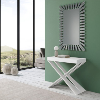 Extendable console table 90x40/196 cm Diago Small white frame