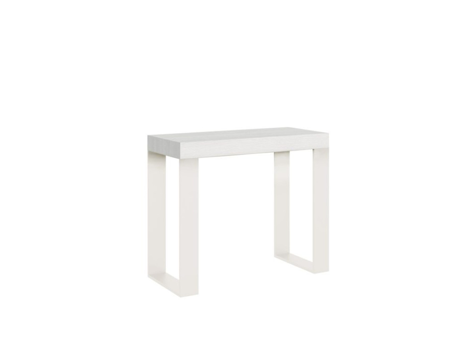 Extendable console table 90x40/196 cm Tecno Small white frame