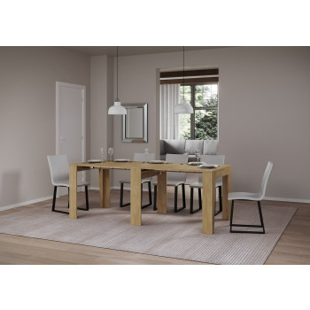 Anea Console - Extendable Console 90x25/211 cm Anea White Ash with Internal Extensions