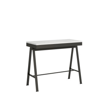 Banco Evolution console with anthracite frame - Extendable console 90x40/196 cm Banco Small Evolution Natural Oak with anthracite frame