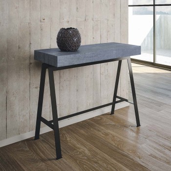 Banco Console Table Anthracite Frame - Extendable Console Table 90x40/196 cm Banco Small Premium Natural Oak Anthracite Frame