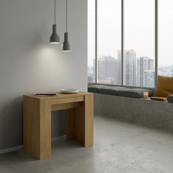 Basic Console Table - Extendable Console Table 90x48/204 cm Basic Small White Ash