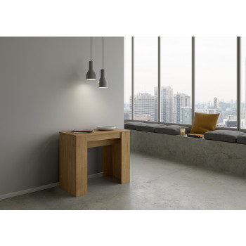 Basic Console Table - Extendable Console Table 90x48/204 cm Basic Small White Ash