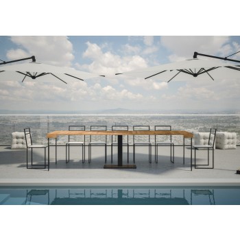 Capital Console Table with Anthracite Frame - Extendable Console Table 90x40/300 cm Capital White Ash with Anthracite Frame