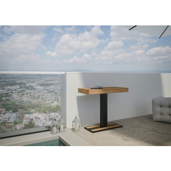 Capital Console Table with Anthracite Frame - Extendable Console Table 90x40/300 cm Capital Premium Natural Oak with Anthracite Frame