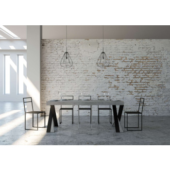 Diago console table with anthracite legs - 90x40/300 cm Diago Premium extendable console table with natural oak and anthracite legs