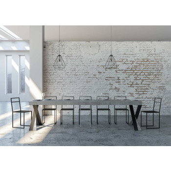 Diago console table with anthracite legs - 90x40/300 cm Diago Premium extendable console table with natural oak and anthracite legs