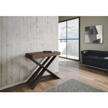 Diago console table with anthracite legs - 90x40/300 cm Diago Premium extendable console table with natural oak and anthracite legs