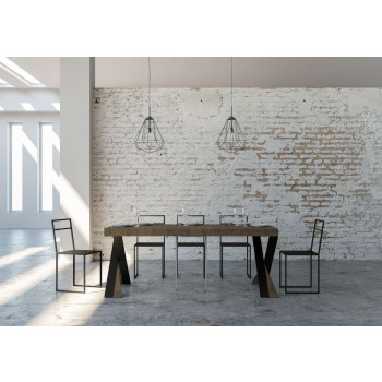 Diago console table with anthracite legs - 90x40/300 cm Diago Premium extendable console table with natural oak and anthracite legs