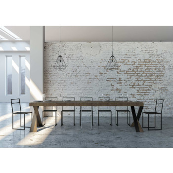 Diago console table with anthracite legs - 90x40/300 cm Diago Premium extendable console table with natural oak and anthracite legs