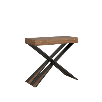 Diago console table with anthracite legs - 90x40/300 cm Diago Premium extendable console table with natural oak and anthracite legs