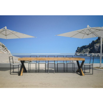 Diago console table with anthracite legs - 90x40/300 cm Diago Premium extendable console table with natural oak and anthracite legs