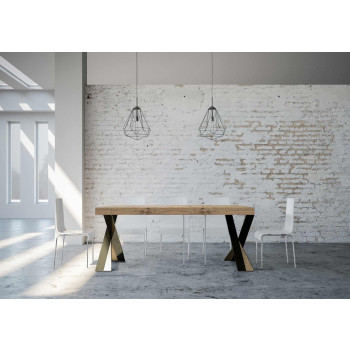 Diago console table with anthracite legs - 90x40/300 cm Diago Premium extendable console table with natural oak and anthracite legs