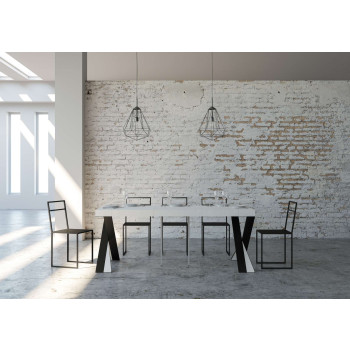 Diago console table with anthracite legs - 90x40/300 cm Diago Premium extendable console table with natural oak and anthracite legs