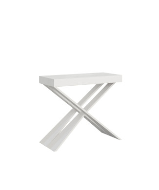 Diago console table with white legs - 90x40/300 cm Diago extendable console table with white ash legs