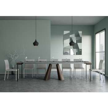 Diamante Evolution console table with bear legs and frame - Extendable console table 90x40/300 cm Diamante Evolution natural oak frame and bear legs