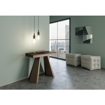 Diamante Evolution console table with bear legs and frame - Extendable console table 90x40/300 cm Diamante Evolution natural oak frame and bear legs
