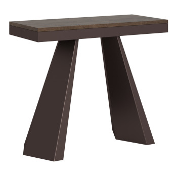 Diamante Evolution console table with bear legs and frame - Extendable console table 90x40/300 cm Diamante Evolution natural oak frame and bear legs