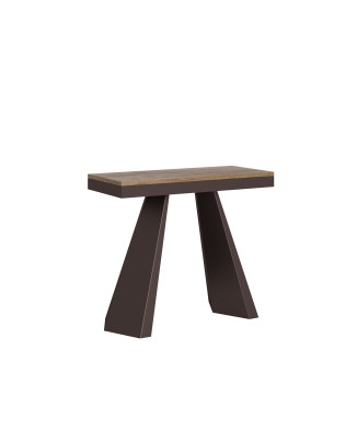 Diamante Evolution console table with bear legs and frame - Extendable console table 90x40/300 cm Diamante Evolution natural oak frame and bear legs