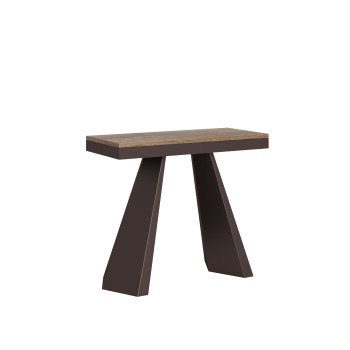 Diamante Evolution console table with bear legs and frame - Extendable console table 90x40/300 cm Diamante Evolution natural oak frame and bear legs
