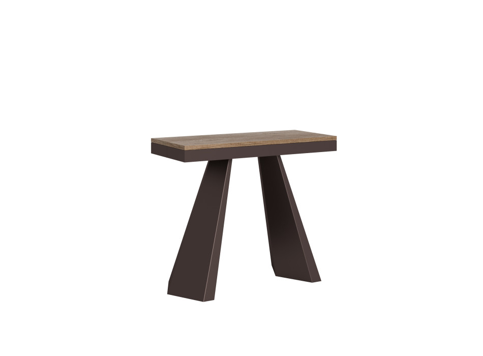 Diamante Evolution console table with bear legs and frame - Extendable console table 90x40/300 cm Diamante Evolution natural oak frame and bear legs