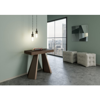 Diamante console table with bear legs - Extendable console table 90x40/196 cm Diamante Small white ash with bear frame