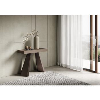 Diamante console table with bear legs - Extendable console table 90x40/196 cm Diamante Small white ash with bear frame