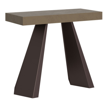 Diamante console table with bear legs - Extendable console table 90x40/196 cm Diamante Small white ash with bear frame