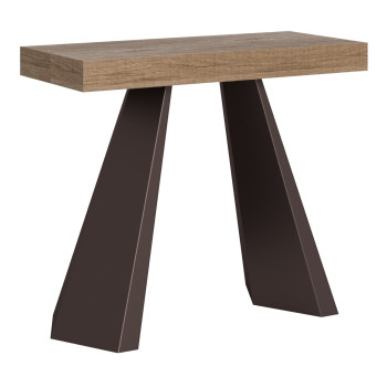 Diamante console table with bear legs - Extendable console table 90x40/196 cm Diamante Small white ash with bear frame