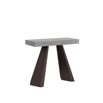 Diamante console table with bear legs - Extendable console table 90x40/196 cm Diamante Small white ash with bear frame