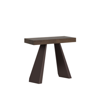 Diamante console table with bear legs - Extendable console table 90x40/196 cm Diamante Small Premium natural oak with bear frame