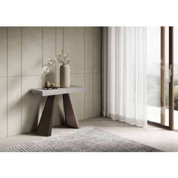 Diamante console table with bear legs - Extendable console table 90x40/196 cm Diamante Small Premium natural oak with bear frame