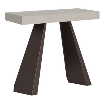 Diamante console table with bear legs - Extendable console table 90x40/196 cm Diamante Small Premium natural oak with bear frame