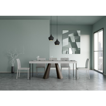 Diamante console table with bear legs - Extendable console table 90x40/196 cm Diamante Small Premium natural oak with bear frame