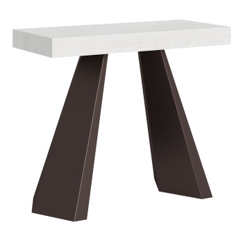 Diamante console table with bear legs - Extendable console table 90x40/196 cm Diamante Small Premium natural oak with bear frame