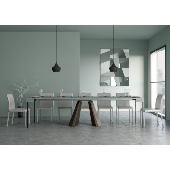 Diamante console table with bear legs - Extendable console table 90x40/300 cm Diamante white ash with bear frame