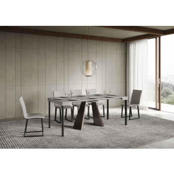 Diamante console table with bear legs - Extendable console table 90x40/300 cm Diamante white ash with bear frame