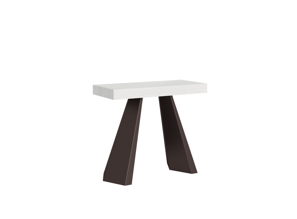 Diamante console table with bear legs - Extendable console table 90x40/300 cm Diamante white ash with bear frame