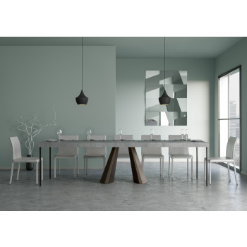 Diamante console table with bear legs - Extendable console table 90x40/300 cm Diamante Premium natural oak with bear frame