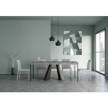 Diamante console table with bear legs - Extendable console table 90x40/300 cm Diamante Premium natural oak with bear frame