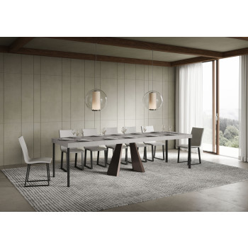 Diamante console table with bear legs - Extendable console table 90x40/300 cm Diamante Premium natural oak with bear frame