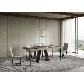 Diamante console table with bear legs - Extendable console table 90x40/300 cm Diamante Premium natural oak with bear frame