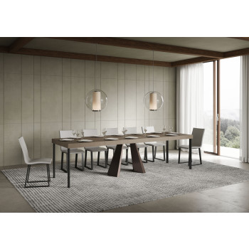 Diamante console table with bear legs - Extendable console table 90x40/300 cm Diamante Premium natural oak with bear frame